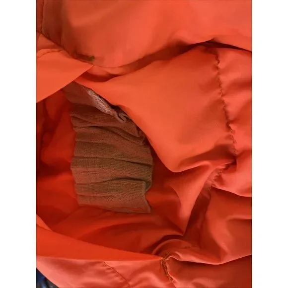 Vintage 80s Mens Reversible Hunting Puffer Vest Duck Down Kmart Neon Orange XL - Picture 8 of 12